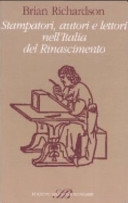 Copertina  Stampatori, autori e lettori nell'Italia del Rinascimento